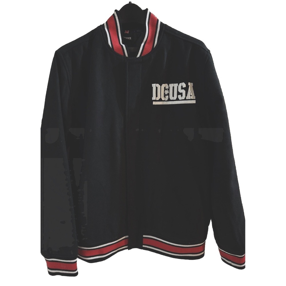 DC Stadium Varsity Jacket Mens M Black Rob Dyrdek Team USA Snap Close
